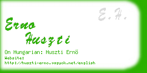 erno huszti business card